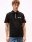 Tomm y Hilfiger Black Logo Print Premium Polo T-Shirt
