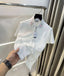 Christian Dio r White Collar Logo Premium Polo T-Shirt