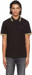 Versace Couture Black Embroidery Logo Imported Polo T-Shirt