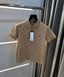 Karl Lagerfeld Beige Monogram Premium Polo T-Shirt