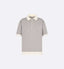 Christian Dio r Grey Knitted Imported Polo T-Shirt