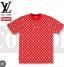 Loui s Vuitton sUpremE red imported oversized t-shirt