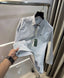 Lacost e Grey Small Checks Embroidery Logo Premium Shirt