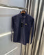 Balmai n Paris Navy Blue A Steel Logo Designer Shirt With Premium Box Packing
