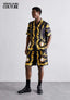 Versac e Couture Black Printed Imported Cord Set