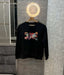 Loui s Vuitton Black Logo Print Imported Pull Over