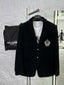 Balmai n Paris Black Embroidery Logo Imported Premium Blazer