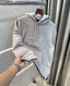 Prad a Milano Grey Embroidery Logo Premium Hoodie