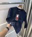 Tommy. Hilfiger Navy Blue Embroidery Logo Premium Sweatshirt