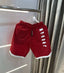 Air Jordan Red Embroidery Work Premium Shorts