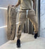 Balenciag a Beige Logo Print Premium Jogger Sweatpant