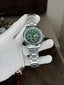 Maserati Metal Silver Green Dial Chronograph Watch