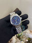 Role x Oyster Perpetual Day Date Blue Dial Metal Watch