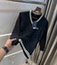 Fredperr y Black Embroidery Logo Premium Knitted Pull Over