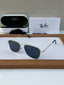 rayban reverse metal gold blue
