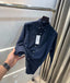 Calvin klein Navy Blue Embroidery Logo Premium Linen Shirt