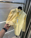 Lacost e Yellow Small Checks Embroidery Logo Premium Shirt
