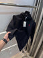 Ami Paris Black Embroidery Logo Imported Hoodie