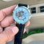 SEIKO AUTO SILVER BLACK LEATHER