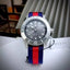 GUCCI DIVE RED BLUE FABRIC STRAP QU