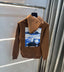 The North Face Brown Printed Imported Hoodie