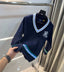 Ralph Lauren Navy Blue Embroidery Logo Imported Knitted Pull Over