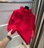 Tomm y Hilfiger Red Embroidery Logo Imported Hoodie