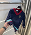 Lacost e Navy Blue Imported Knitted Pull Over