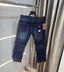 Prad a Milano Dark Blue Pocket Logo Imported Denim
