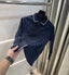 Tomm y Hilfiger Navy Blue Zip Premium Full Sleeve Polo T-Shirt