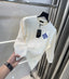 Louis Vuitton White Imported Knitted Pull Over