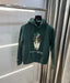 Ralph Lauren Olive Green Teddy Edition Embroidery Logo Imported Hoodie