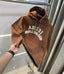 Amir i Brown Logo Work Imported Hoodie