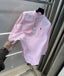 Ami Paris Pink Embroidry Logo Premium Shirt
