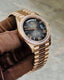 Rolex Day Date Diamond Rosegold Bla