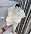 Lacost e Cream Embroidery Logo Premium Polo T-Shirt