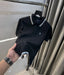 Ralph Lauren Black Premium Knitted Polo T-Shirt