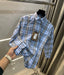 Burberry Sky Blue Small Checks Premium Shirt