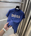 Hugo Boss Blue Logo Print Premium T-Shirt
