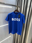 Hugo Bos s Blue Logo Print Premium T-Shirt