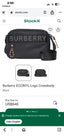 BURBERRY ECONYL LOGO CROSSBODY SLING BAG WITH OG BOX CARD AND DUSTBAG