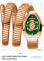 Just Cavalli Snake Oval Green Dial Casual Watch