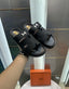 Herms Chypre Premium Silver Black Slides