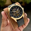Tommy_hilfiger Automatic GOLD Black LEATHER