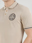 Versace Couture Beige Logo Work Imported Polo T-Shirt