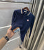 Casablanc a Navy Blue Logo Work Imported T-Shirt