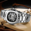 Patek Phillep e Skeleton Automatic Silver Black