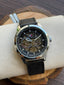 Tommy Hilfige r Automatic Silver Black Leather