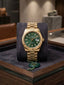 Role_x Oyster Perpetual DateJust Gold Green 163