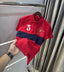 Ralph Lauren Red Logo Work Premium Polo T-shirt